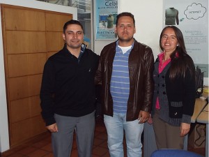 Julián Galeano con directivos de CELBIT